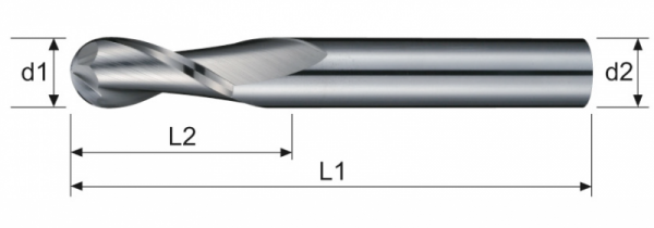 MCKC-030B Фреза концевая твердосплавная Dр = 3 Blacksmith