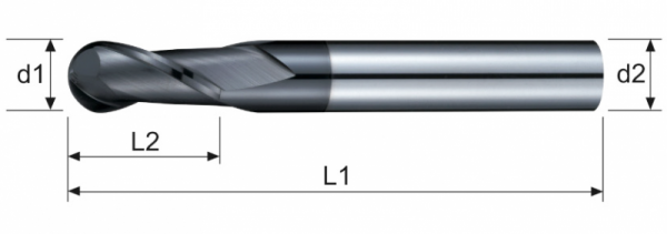 MCEC-020A Фреза концевая твердосплавная Dр = 2 Blacksmith