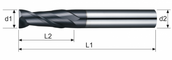 MAEC-160 Фреза концевая твердосплавная Dр = 16 Blacksmith